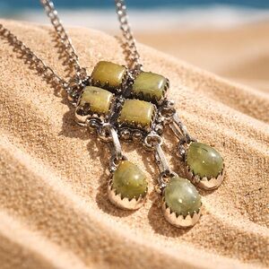 NEW! Green Opal & Prehnite Necklace